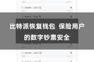 比特派恢复钱包 保险用户的数字钞票安全