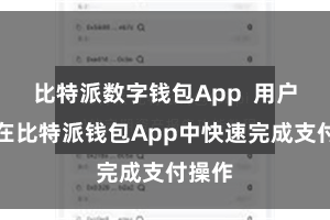 比特派数字钱包App  用户不错在比特派钱包App中快速完成支付操作