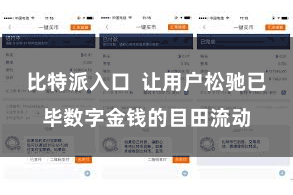 比特派入口  让用户松驰已毕数字金钱的目田流动