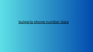 bulgaria phone number data 